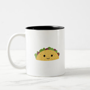 Awesome Cute Cartoon kawaii Taco Two-Tone Coffee Mug