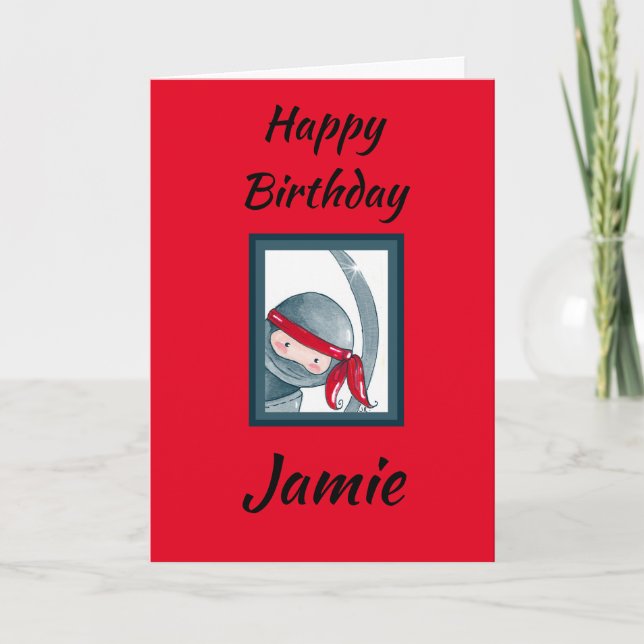 Awesome Cute Ninja Card (Front)