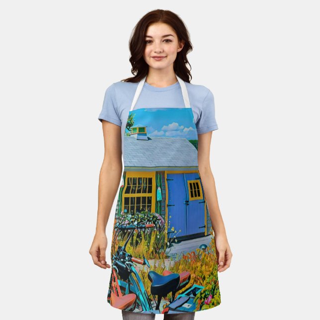 Awesome Cycling Painting Apron (Worn)