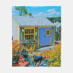 Awesome Cycling Painting Fleece Blanket
