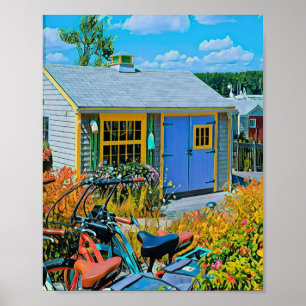 Awesome Cycling Painting Poster