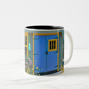 Awesome Cycling Painting Two-Tone Coffee Mug