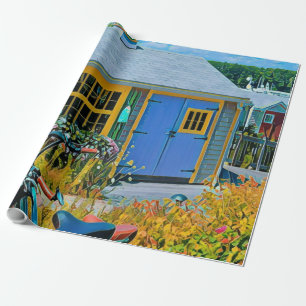 Awesome Cycling Painting Wrapping Paper
