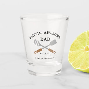 Awesome Dad BBQ Father Day Personalised Shot Glass