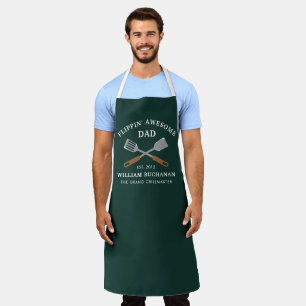 Awesome Dad BBQ Father Grill Chef Personalised Apron