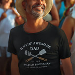 Awesome Dad BBQ Fathers Day Custom T-Shirt<br><div class="desc">Cute Flippin' Awesome dad design that makes a great gift for a cook or a chef dad in your life.</div>
