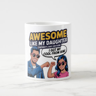 Awesome Dad & Daughter Father's Day Gift Cool Kids Large Coffee Mug