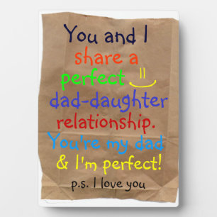 awesome dad-daughter relationship plaque