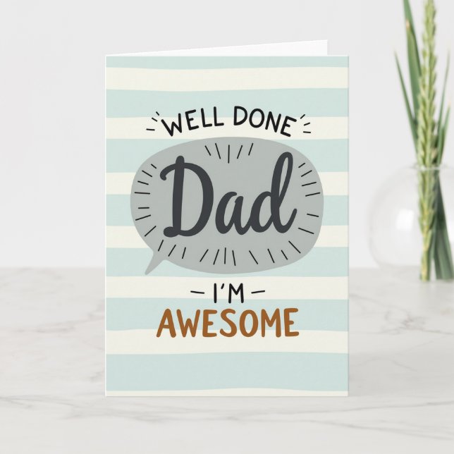 Awesome Dad Message Card (Front)