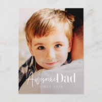Awesome Dad Since 20XX Modern Simple Elegant Photo
