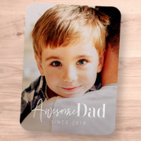 Awesome Dad Since 20XX Modern Simple Elegant Photo