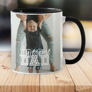 Awesome Dad Since 20XX Simple Modern Photo Mug