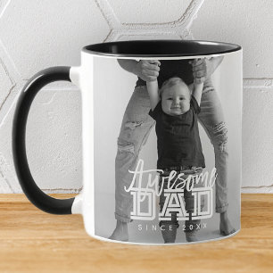 Awesome Dad Since 20XX Simple Modern Photo Mug