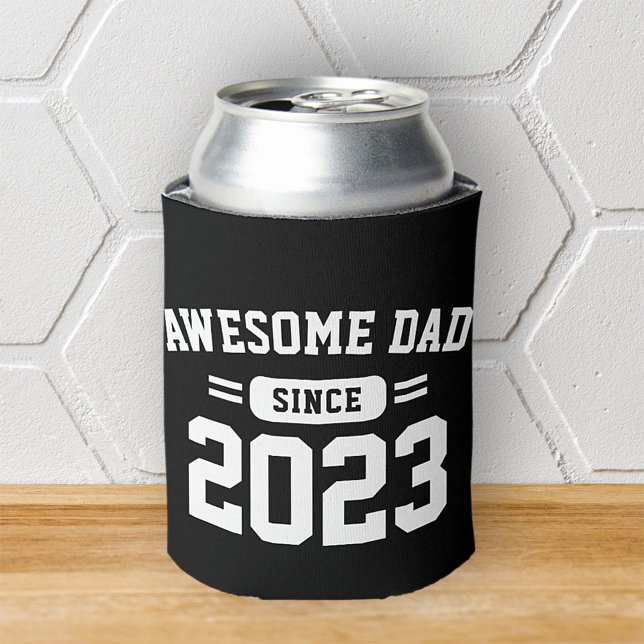Awesome Dad Since XX Athletic Modern Father's Day Can Cooler (Creator Uploaded)