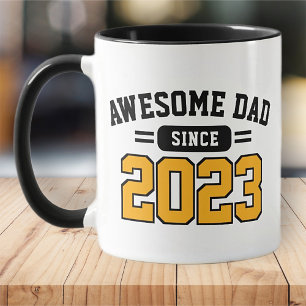 Awesome Dad Since XX Athletic Modern Father's Day Mug