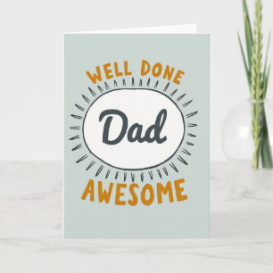 Awesome Dad Sunburst Card