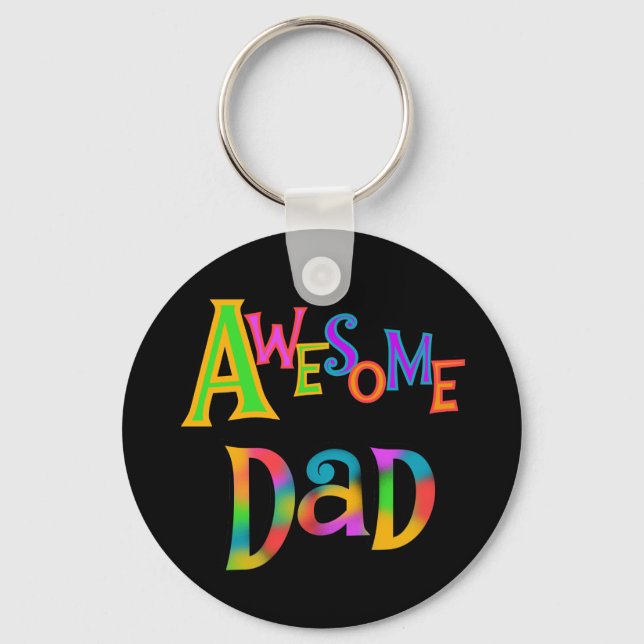 Awesome Dad T-shirts and Gifts Key Ring (Front)