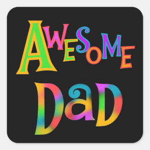 Awesome Dad T-shirts and Gifts Square Sticker