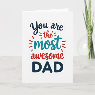 Awesome Dad Typography Card