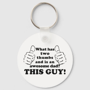 Awesome dad with thumbs key ring