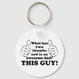 Awesome dad with thumbs key ring