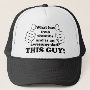 Awesome dad with thumbs trucker hat