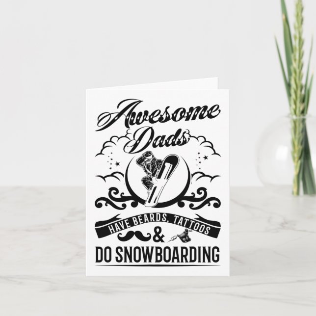Awesome Dads Have Beards  Card (Front)