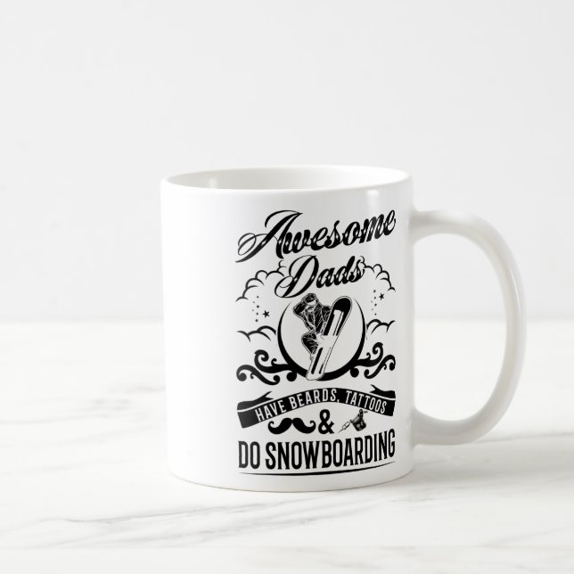 Awesome Dads Have Beards  Coffee Mug (Right)