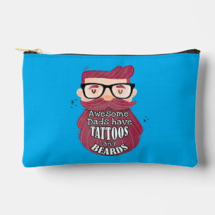 Awesome Dads Have Tattoos and Beards Accessory Pouch
