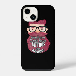 Awesome Dads Have Tattoos and Beards iPhone 14 Case