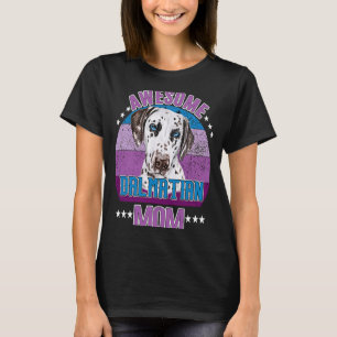 Awesome Dalmatian Mum Retro Sunset Mother Dog 1 T-Shirt