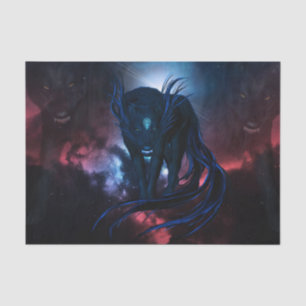 Awesome dark fantasy wolves tissue paper