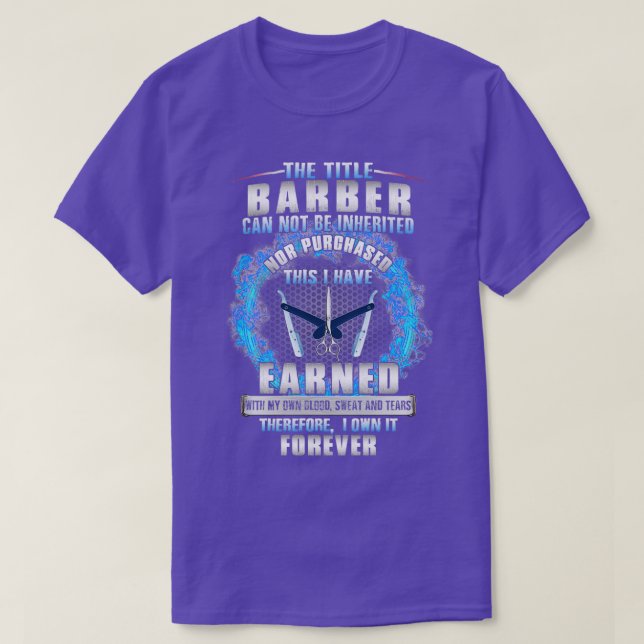 Awesome Dedicated Barber T-Shirt (Design Front)