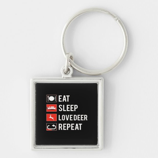 Awesome Deer Lover Creative Modern Design  Key Ring (Front)