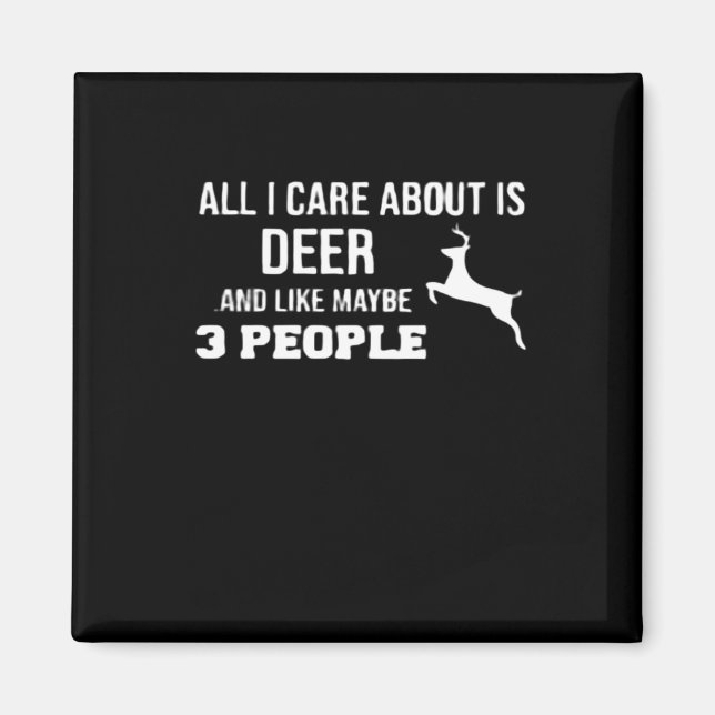 Awesome Deer Lover Minimal Retro Style  Magnet (Front)