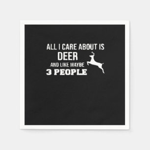 Awesome Deer Lover Minimal Retro Style Napkin