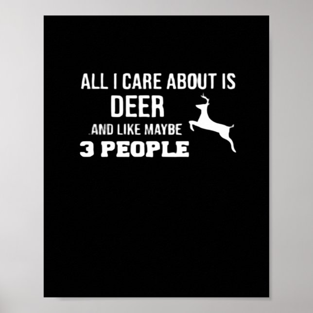 Awesome Deer Lover Minimal Retro Style Poster (Front)
