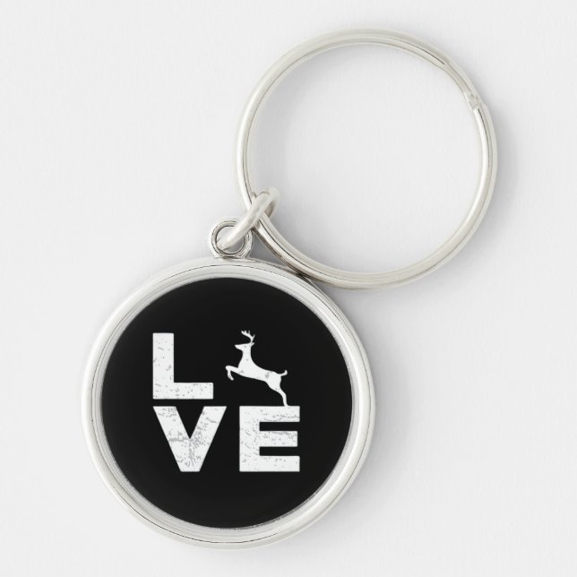 Awesome Deer Lover Trendy Aesthetic Design  Key Ring (Front)
