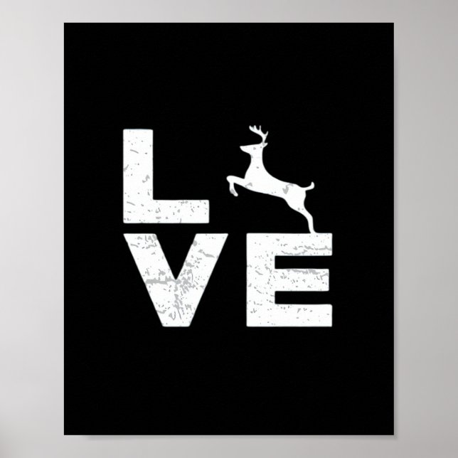 Awesome Deer Lover Trendy Aesthetic Design  Poster (Front)
