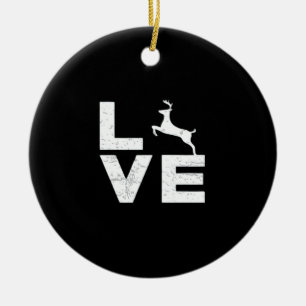 Awesome Deer Lover Trendy Aesthetic DesignOrnament Ceramic Ornament