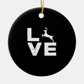 Awesome Deer Lover Trendy Aesthetic DesignOrnament Ceramic Ornament