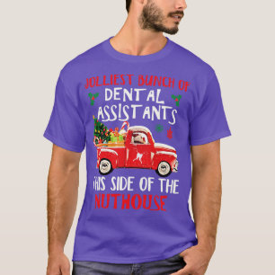 Awesome Dental Assistant Red Truck Merry Christmas T-Shirt
