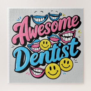 Awesome dentist thank you, smile gift jigsaw puzzle