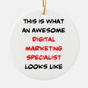 awesome digital marketing specialist ceramic ornament