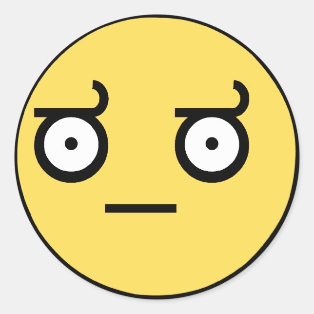 Awesome Disapproval Face Classic Round Sticker (Front)