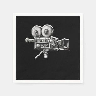 Awesome Distressed Film Video Camera Cameraman  Napkin
