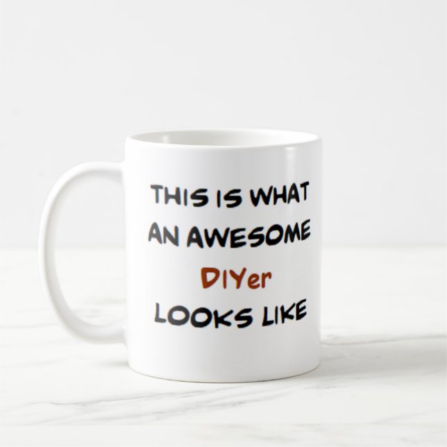 awesome diyer coffee mug (Left)