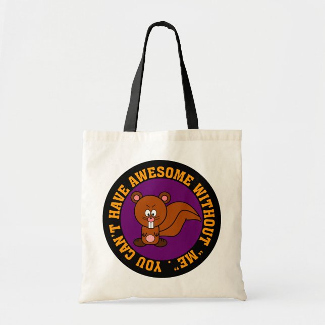 Awesome doesn't happen without me tote bag (Front)