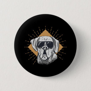 Awesome Dog Sunglasses 6 Cm Round Badge