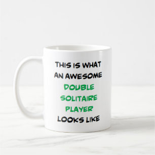 awesome double solitaire player coffee mug